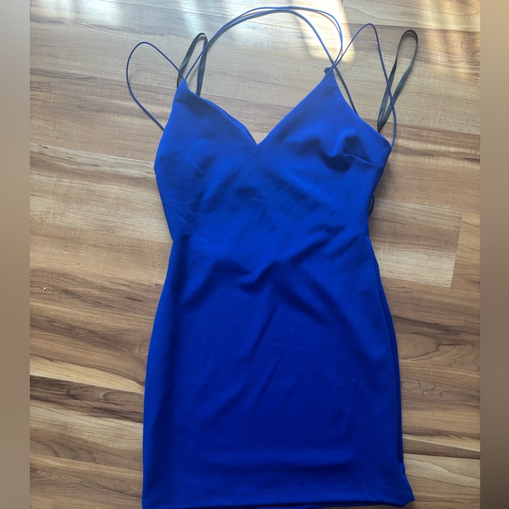 Strappy Blue Mini Dress Windsor